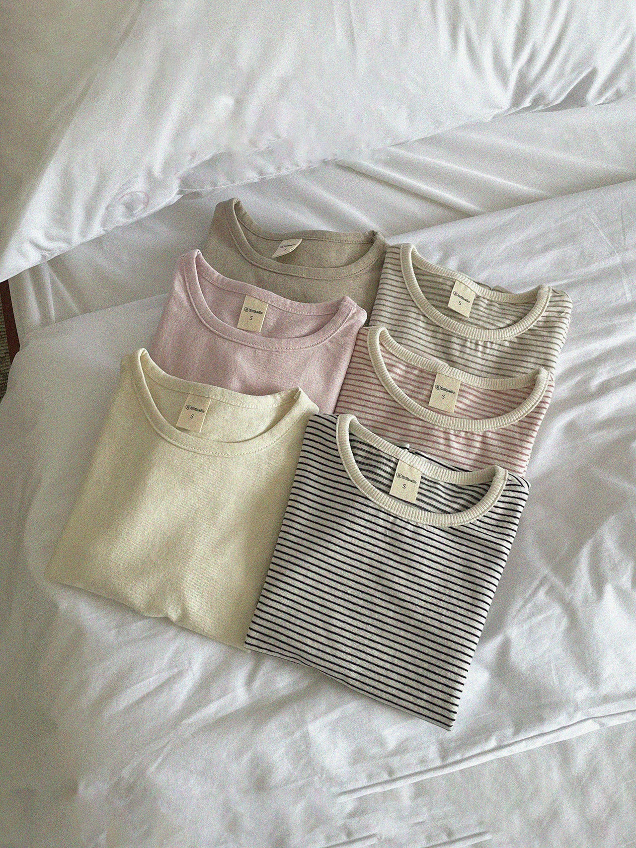 (3-4Y) Solid Stripe 1+1 Tee