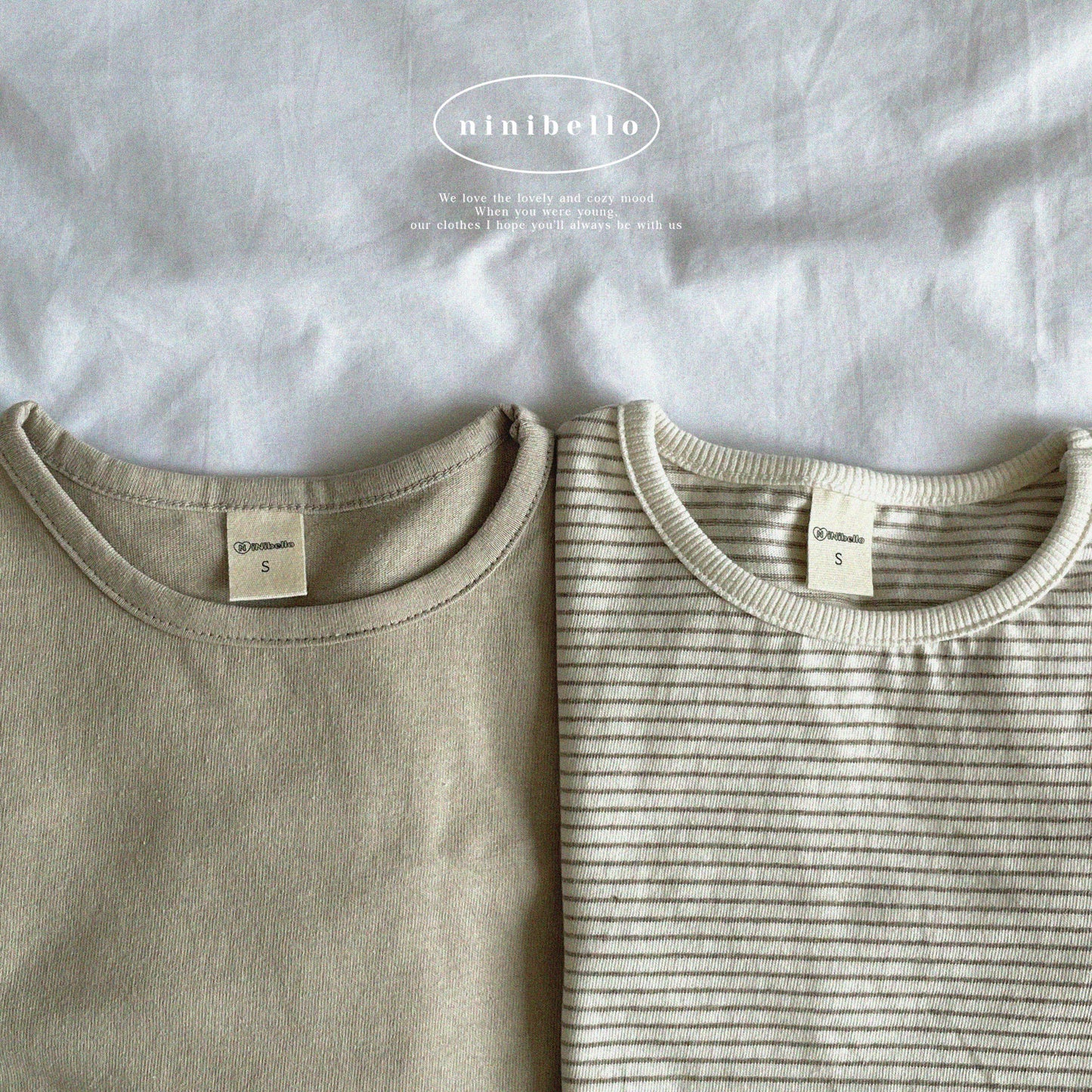 (3-4Y) Solid Stripe 1+1 Tee