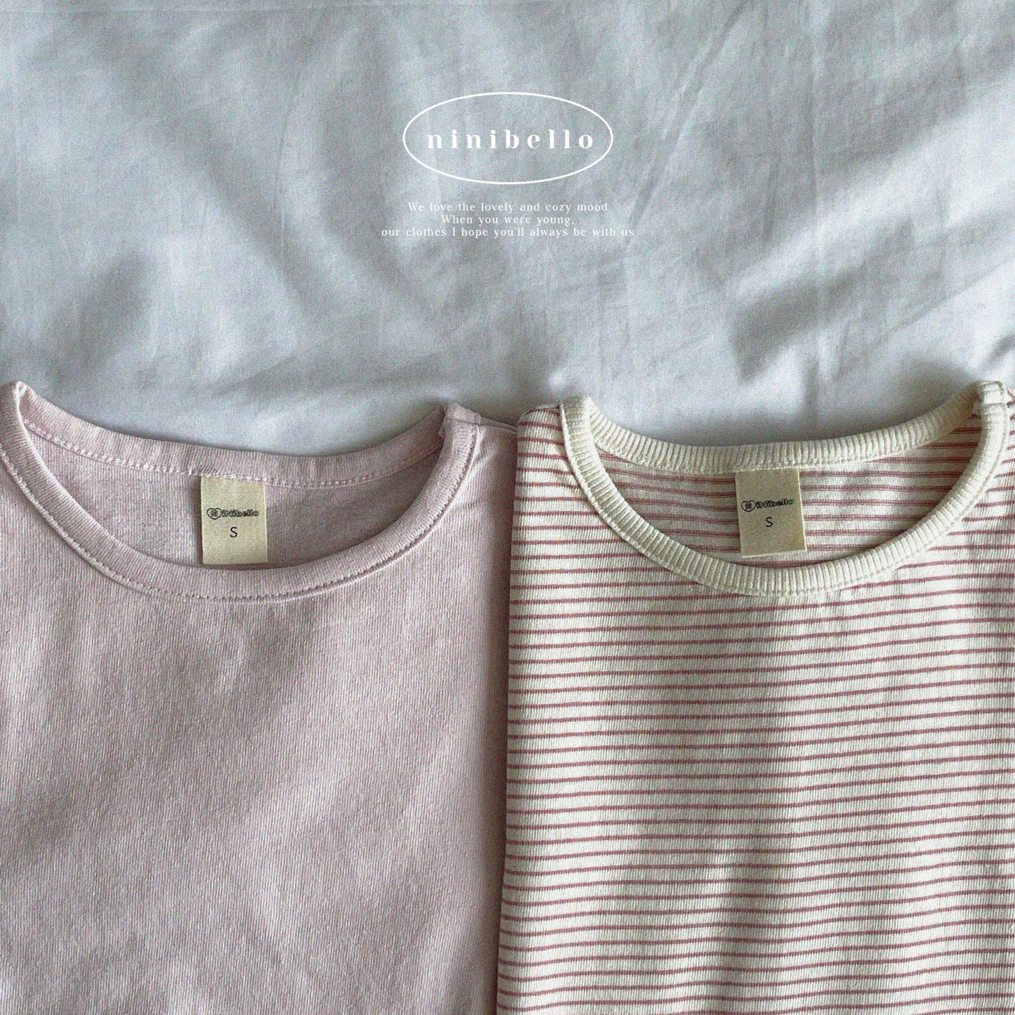 (3-4Y) Solid Stripe 1+1 Tee