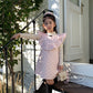 (3-6Y) Petite Ribbon Mock Neck Tee