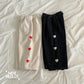 [Preorder] Heart Embroidered Panel Pants