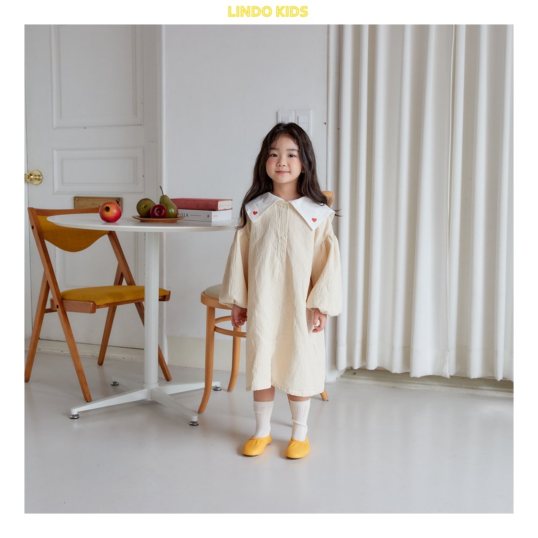 (4-6Y) Lamour Collar Dress