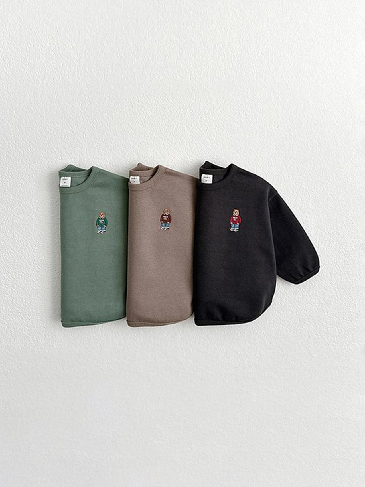 Bear Bear Embroidery Sweatshirt Tee