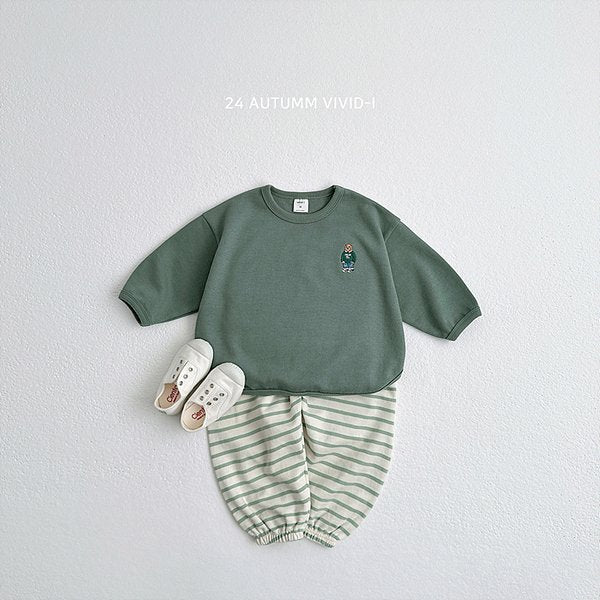 Bear Bear Embroidery Sweatshirt Tee