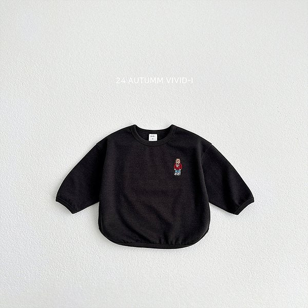 Bear Bear Embroidery Sweatshirt Tee