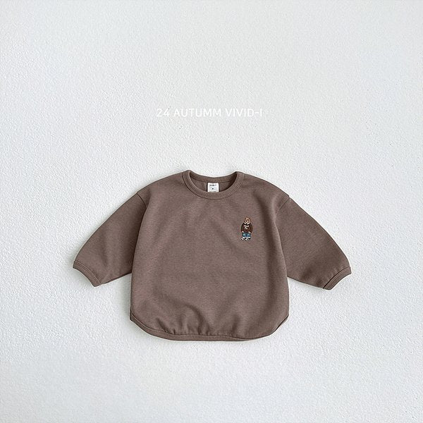 Bear Bear Embroidery Sweatshirt Tee