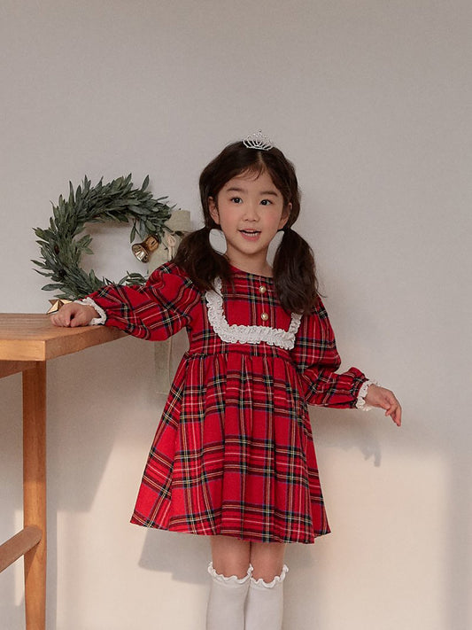 (2-3Y) Christmas Baby Doll Dress