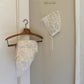 (1-2Y) Lace Bloomer & Bonnet Set