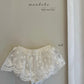 (1-2Y) Lace Bloomer & Bonnet Set