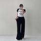 Rayon High Waist Wide Pants