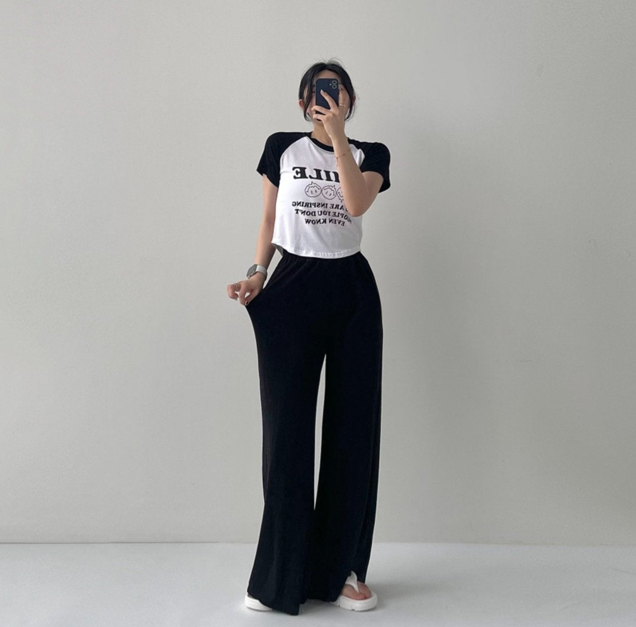 Rayon High Waist Wide Pants