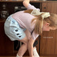 (3-4Y) Embroidery Daisy Shorts