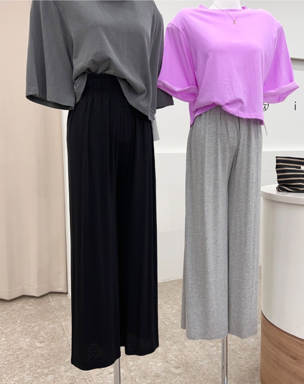 Rayon High Waist Wide Pants