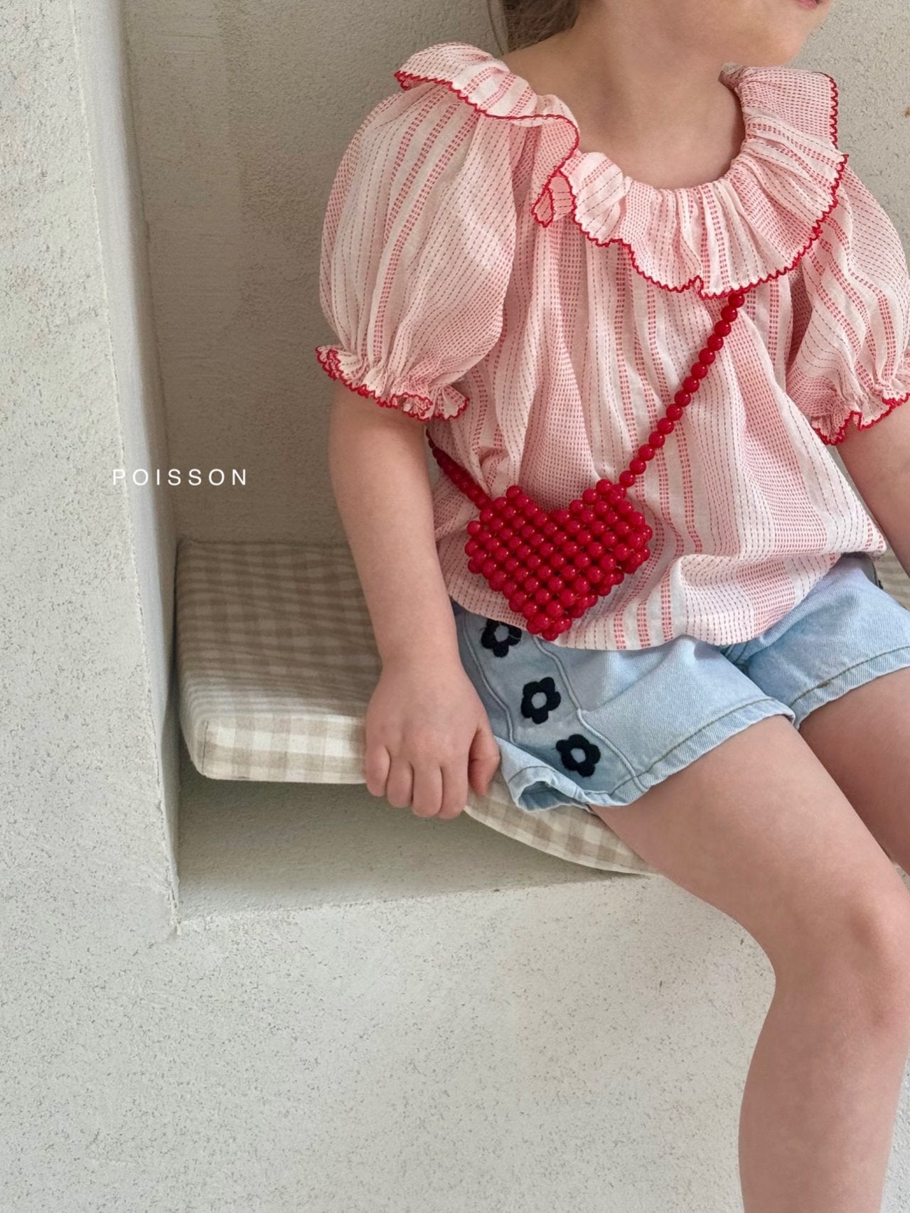 (3-4Y) Embroidery Daisy Shorts