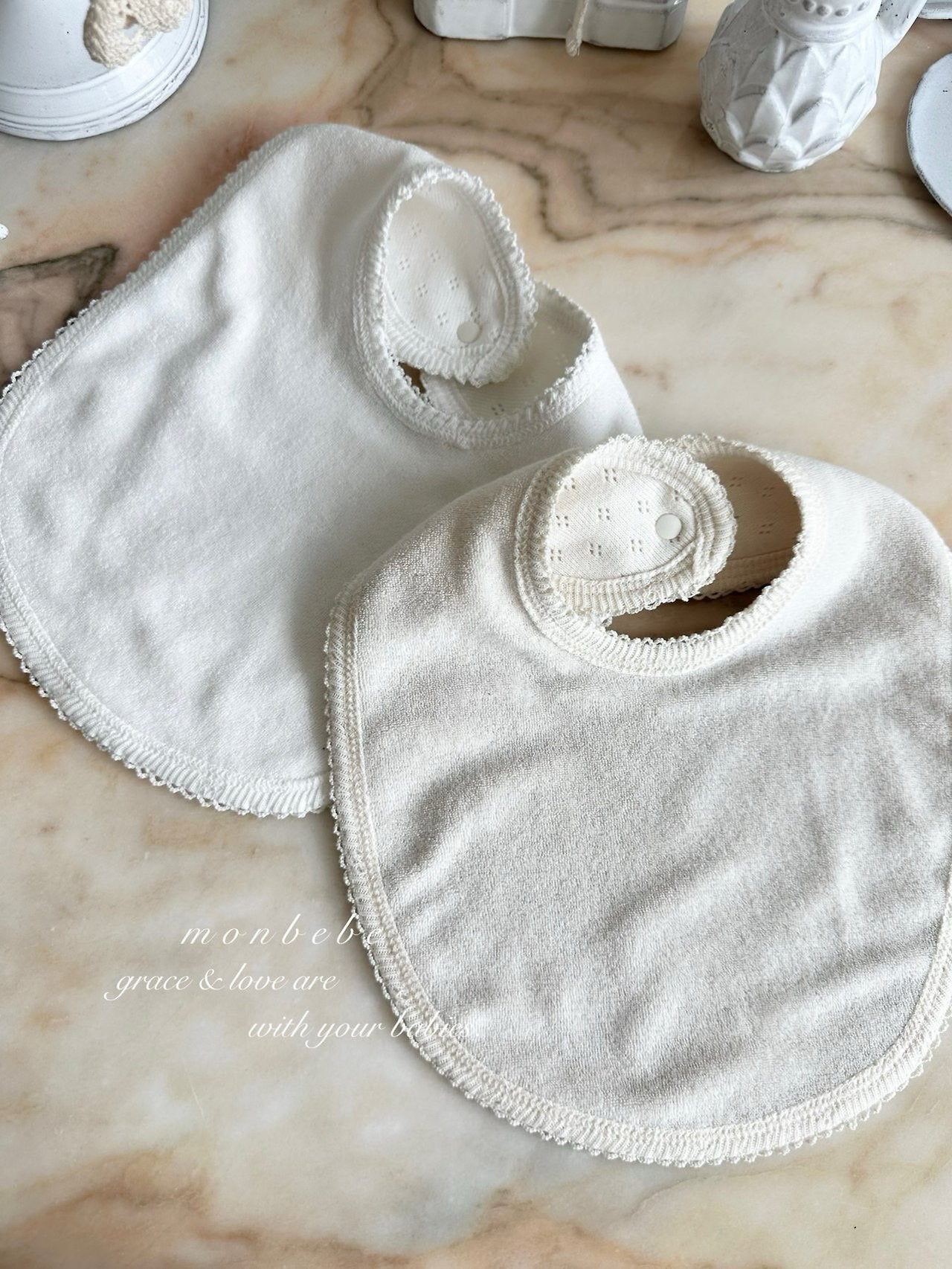[Preorder] Premium Jacquard Eyelet Cotton Bib