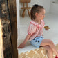 (3-4Y) Embroidery Daisy Shorts