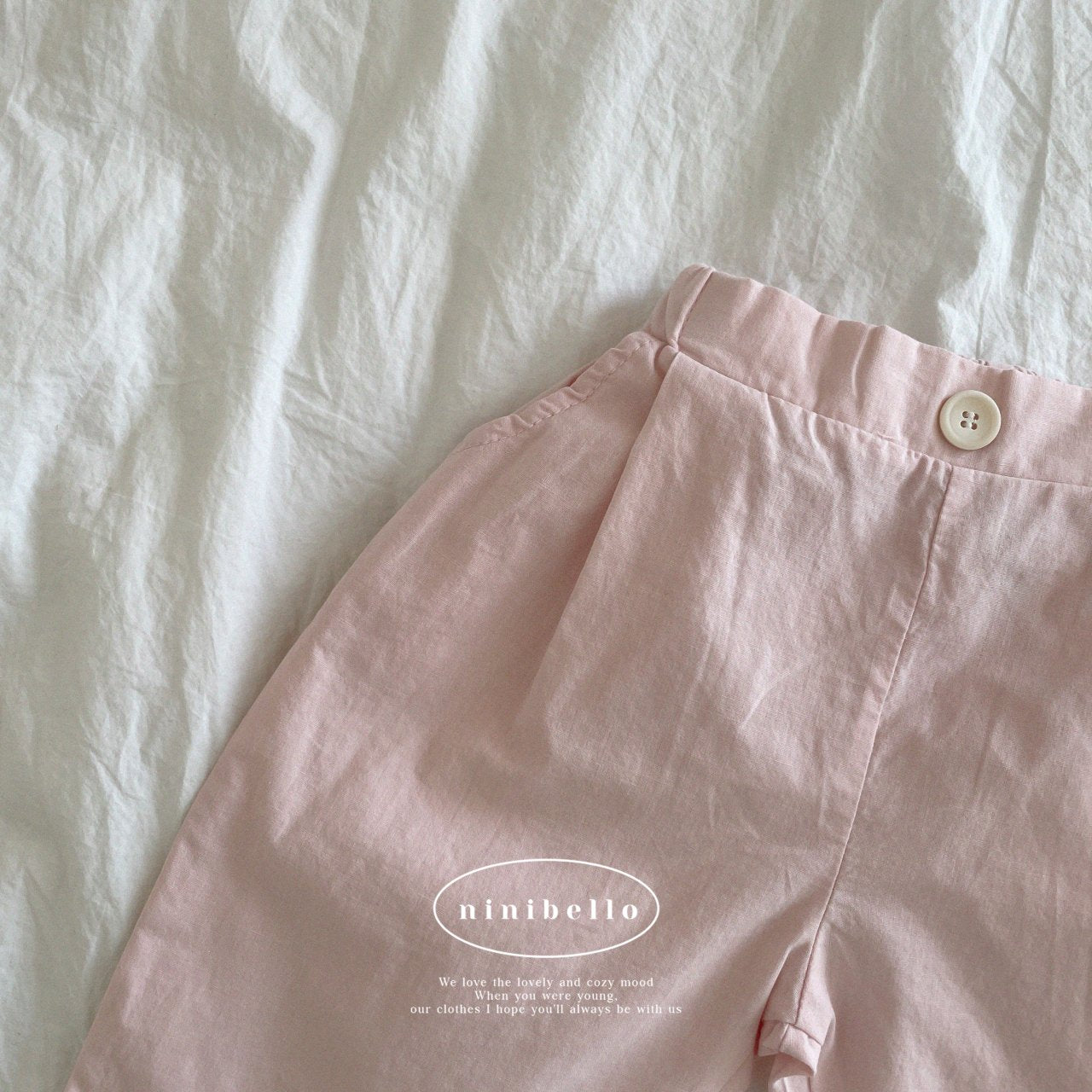 (3-4Y) Pintuck Summer Cropped Pants