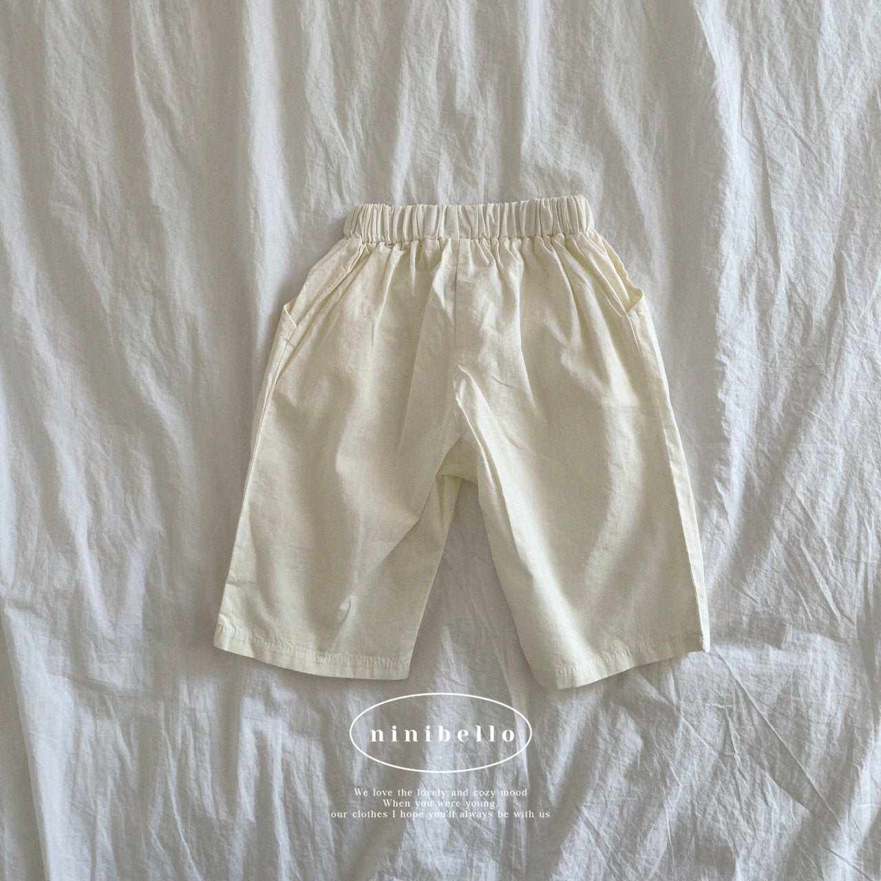 (3-4Y) Pintuck Summer Cropped Pants