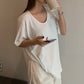 Basic U-Neck Boxy Tee