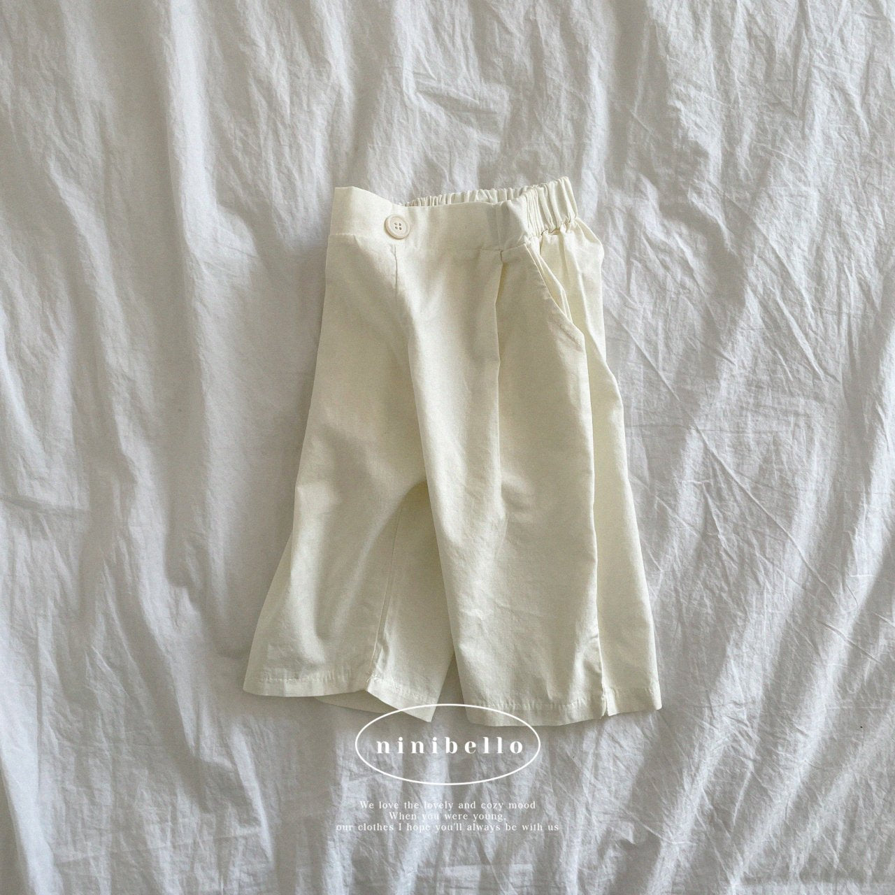 (3-4Y) Pintuck Summer Cropped Pants