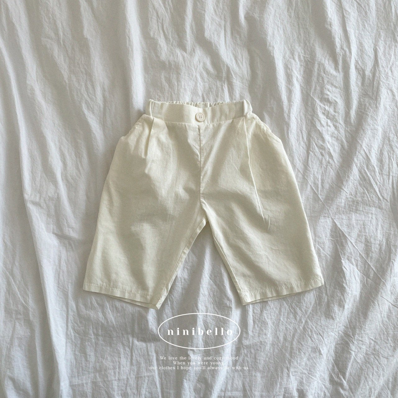 (3-4Y) Pintuck Summer Cropped Pants