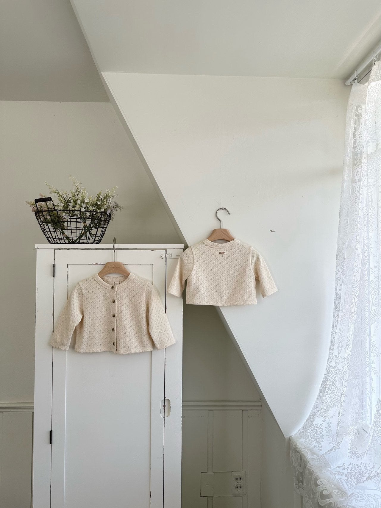 [Preorder] Argyle Eyelet Cardigan