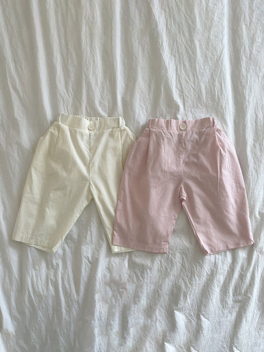 (3-4Y) Pintuck Summer Cropped Pants