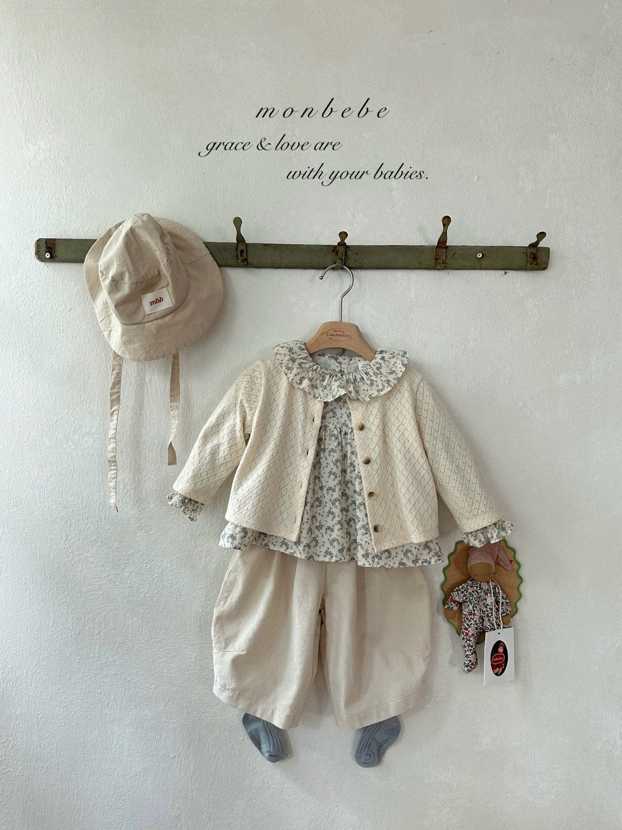 [Preorder] Argyle Eyelet Cardigan