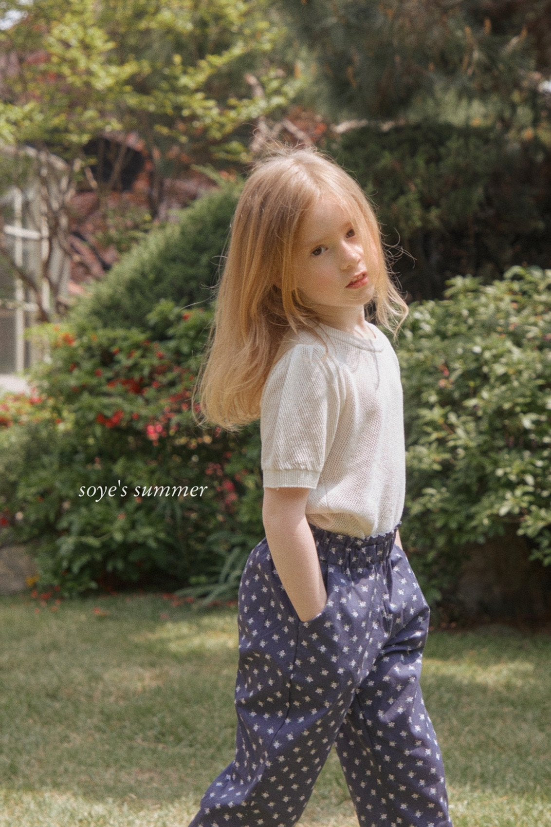 (3-4Y) Easy Floral Pants