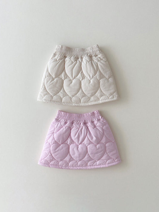 (2-3Y) Heart Quilted Skirts