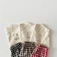 (4-5Y) Animal Plaid 2pc Set