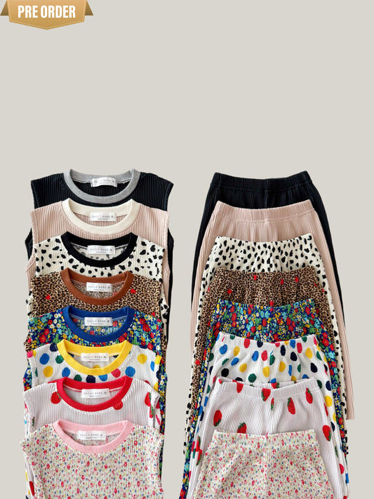 [Preorder] Contrast Pleated Set