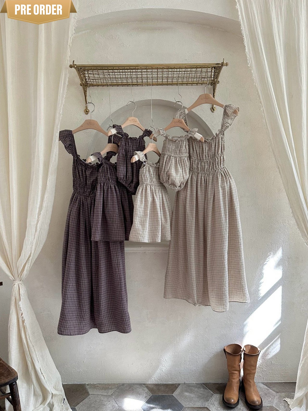 [Preorder] Maple Check Collection (Baby/Kids/Mom)
