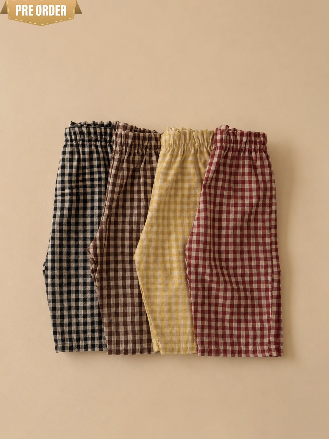 [Preorder] Caramel Check Pants