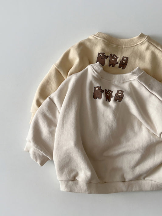 (1-2Y) Cute Three Bear Sweatshirts