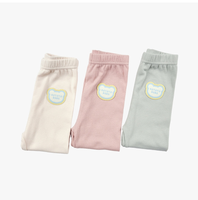 (2-5Y) Solid Ribbed Leggings