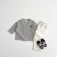 (5-6Y) Bear Embroidery St Long Sleeve Tee