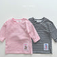 (4-6Y) Stripe Bear Bunny Tee