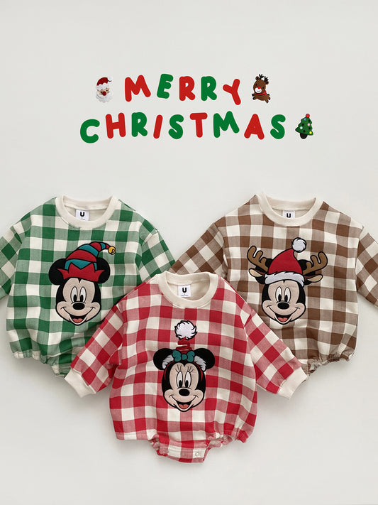 (0-6m) Christmas Plaid Bodysuit