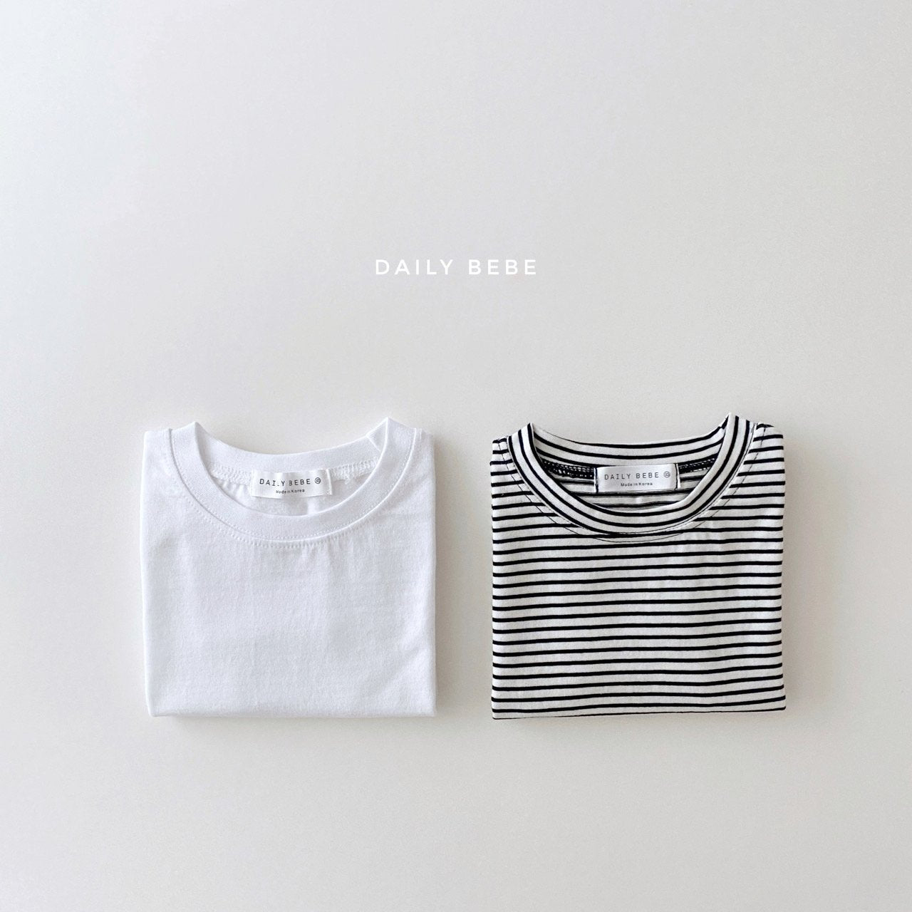 (2-4Y) White Layering LS Tee