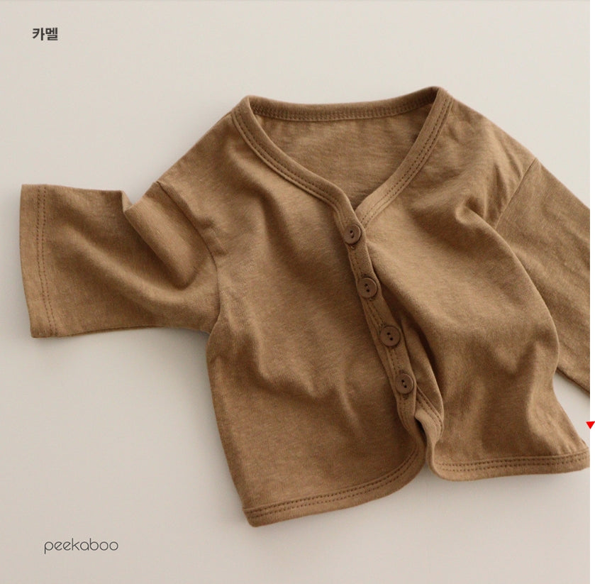 (1-5Y) Peekaboo Natural Cardigan