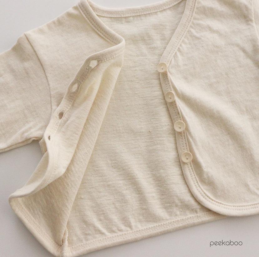 (1-5Y) Peekaboo Natural Cardigan