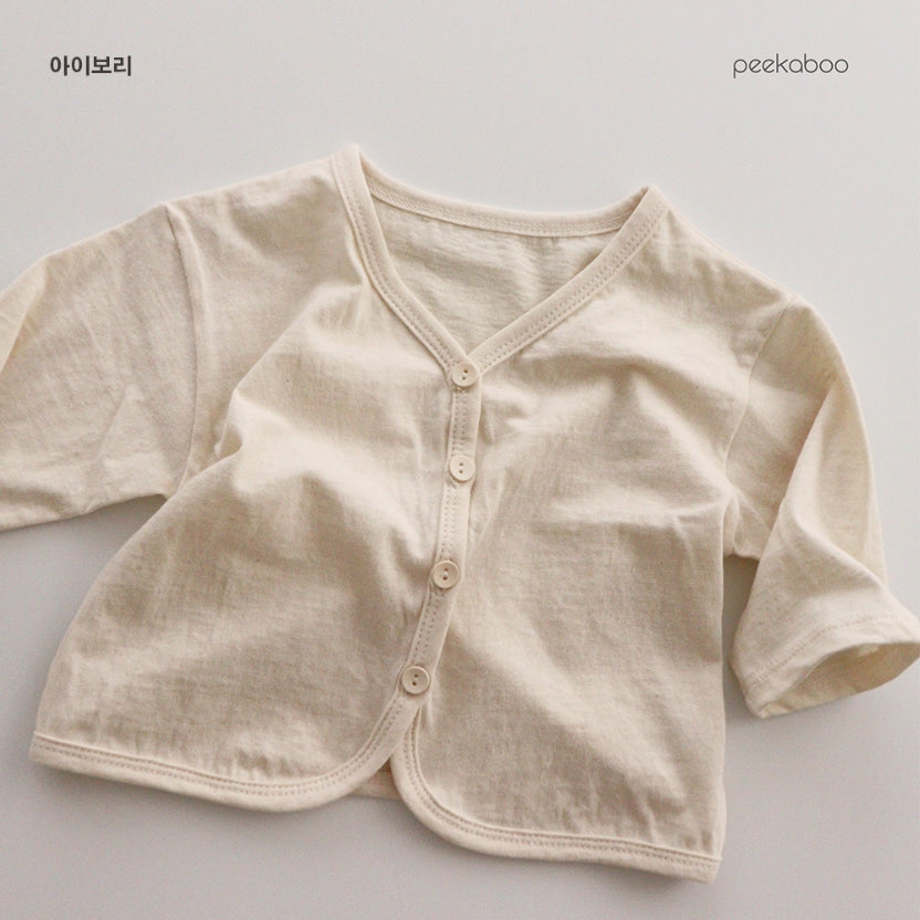 (1-5Y) Peekaboo Natural Cardigan