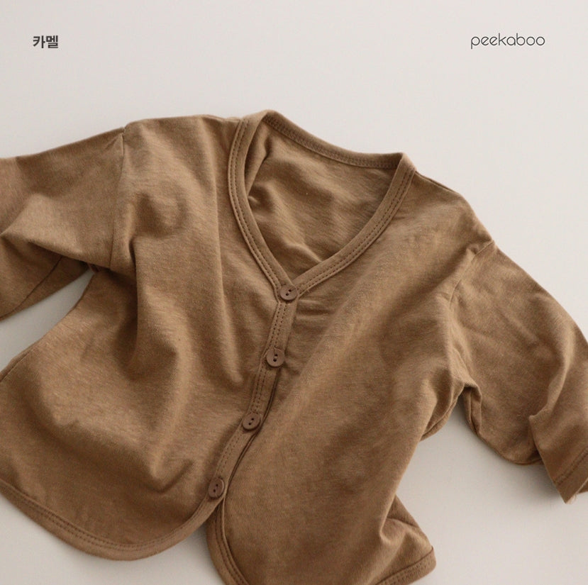 (1-5Y) Peekaboo Natural Cardigan