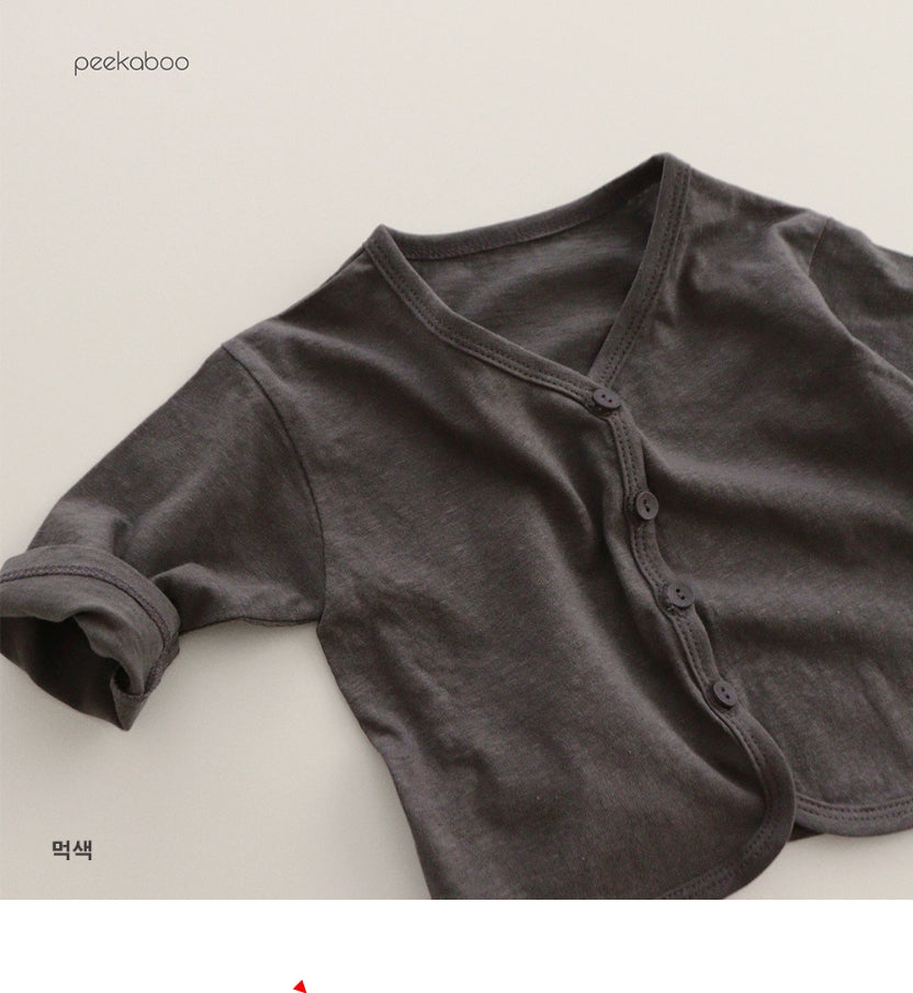 (1-5Y) Peekaboo Natural Cardigan