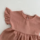 (1-5Y) Peekaboo Waffle Frill Set