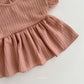 (1-5Y) Peekaboo Waffle Frill Set