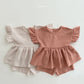 (1-5Y) Peekaboo Waffle Frill Set