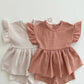 (1-5Y) Peekaboo Waffle Frill Set