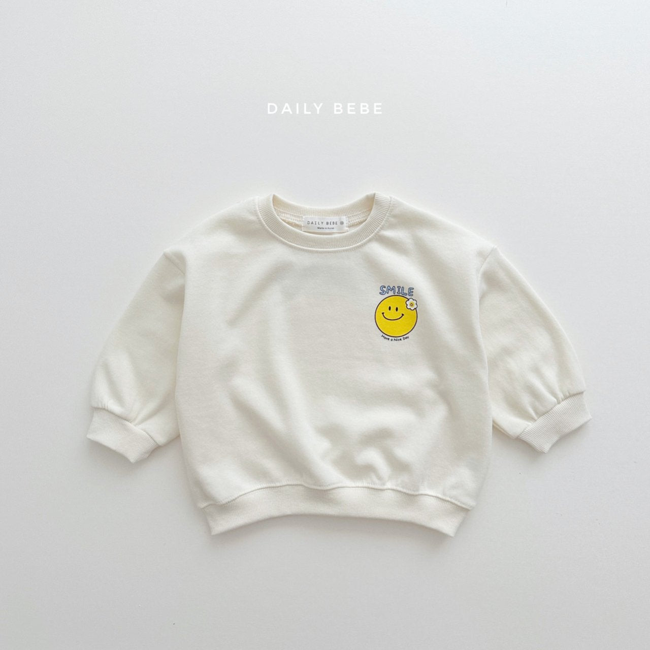 (2-3, 3-4Y) Smile Flower Sweatshirt